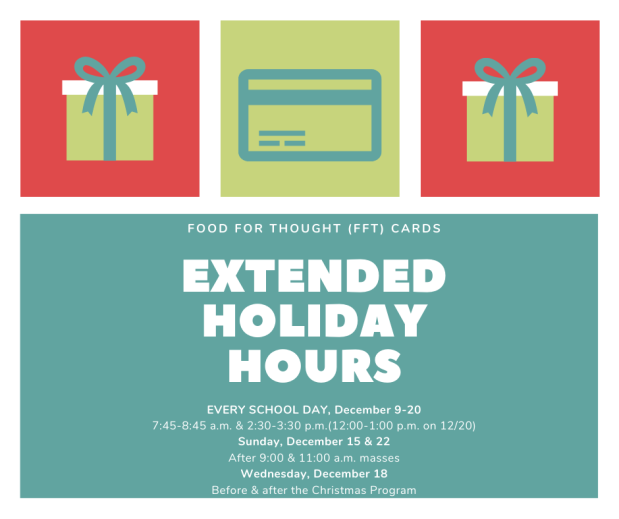 2019 FFT Holiday Hours
